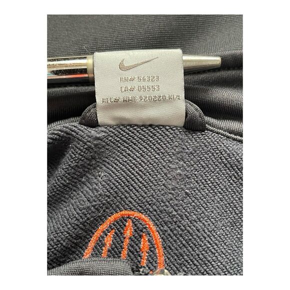Nike Sportswear Men’s 2XL Full-Zip Fleece Jacket Gray Orange Embroidered EUC - Picture 7 of 9